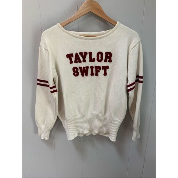 Taylor Swift Red Varsity Letterman Sweater Name Raised Letters Large - Picture 1 of 7